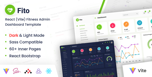 Fito - React (Vite) Fitness Admin Dashboard Template