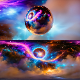 8K HDR Neon Galaxy Cosmic Background - 3DOcean Item for Sale