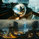 8K HDR Futuristic Urban Metropolis Background - 3DOcean Item for Sale