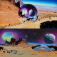 8K HDR Shattered Moon Above Otherworldly Desert Background - 3DOcean Item for Sale