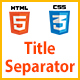 HTML CSS Title Separators Template - CodeCanyon Item for Sale