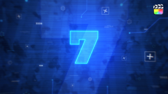 Digital Countdown Intro - FCPX alt