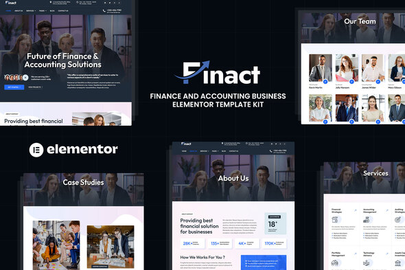 Finact – Finance & Accounting Business Elementor Template Kit – 0 Sold!