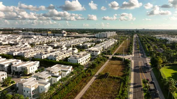 Aerial Footage Residential Homes On 107th Avenue