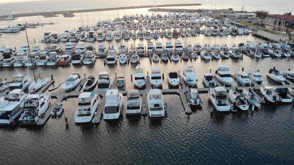 Aerial view of a Marina