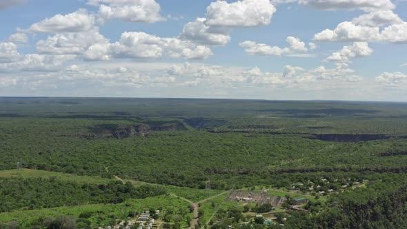 Aerial View of the Green African Savannah