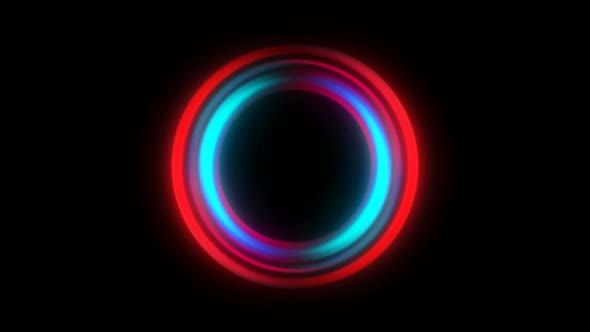 Abstract Glowing colorful Circle Round Animation