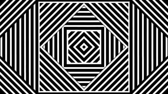 Black And White Psychedelic Optical Illusion