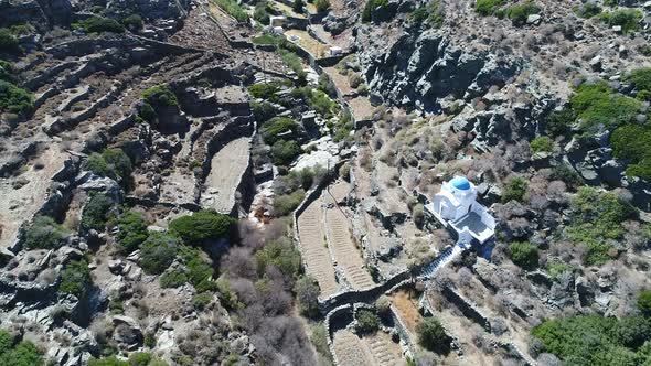 Village of Seralia on the island of Sifnos in the Cyclades in Greece