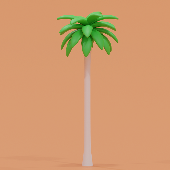 Cartoon Palm Tree 3D model