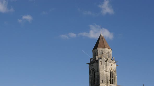 Abandoned Mairie St Etienne le Vieux  structure in the center of the city of Caen 4K 2160p 30fps UHD