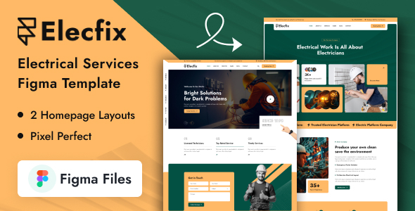 Elecfix - Electrical Services Figma Template