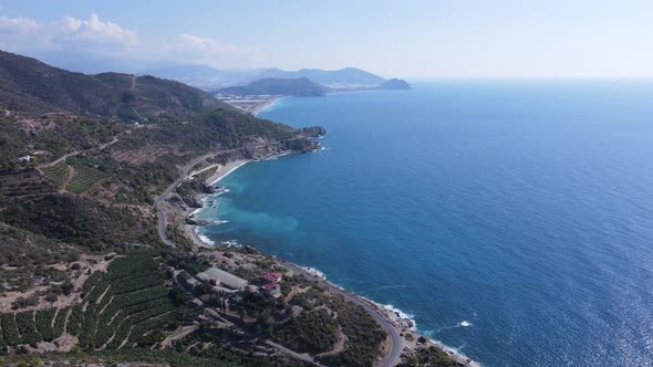 Shore of the Mediterranean Sea : Turkey Mountain Coastline