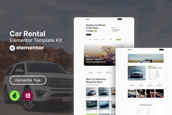 Rentcys - Car Rental Elementor Template Kit