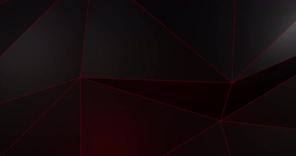 Low Poly Black with Red Lines Background