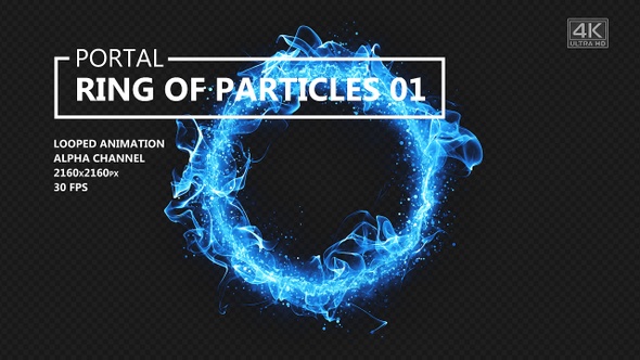 Portal - Blue Ring of Particles 01