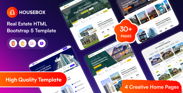 HouseBox - Real Estate HTML Bootstrap 5 Template