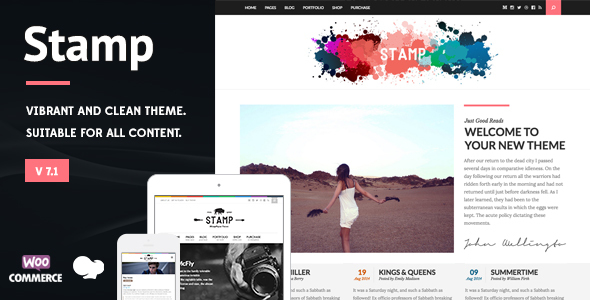 Stamp - Vibrant WordPress Theme