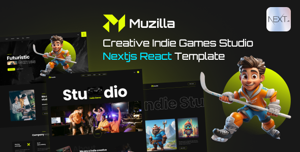 Muzilla - Creative Indie Game Studios NextJS Template