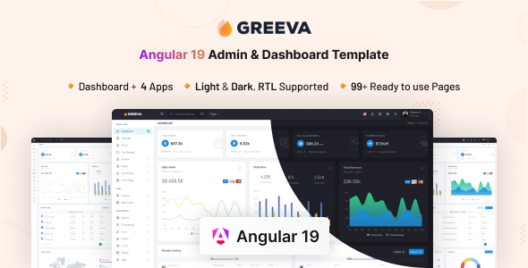 Greeva – Angular 19 Admin & Dashboard Template – 0 Sold!