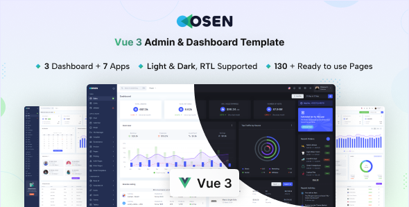 Osen – Vue 3 Admin & Dashboard Template – 0 Sold!