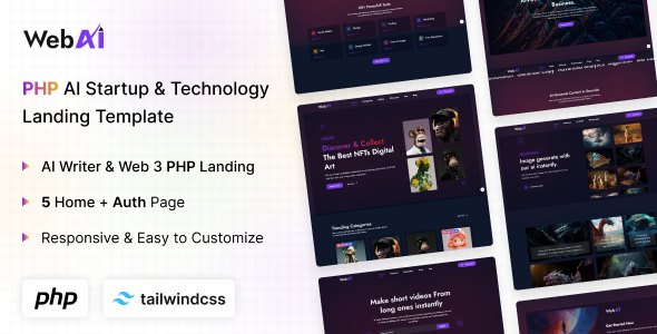 WebAi - AI Startup & Technology PHP Landing Template