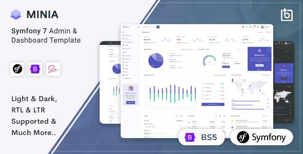 Minia - Symfony Admin & Dashboard Template