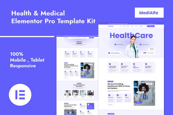 MediAlfa - Health & Medical Elementor Pro Template Kit