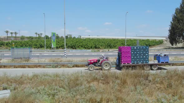 Tractor in Track at Sdot Negev Israel