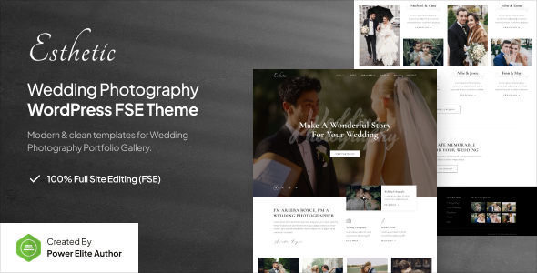 Esthetic - Wedding Photography FSE WordPress Theme