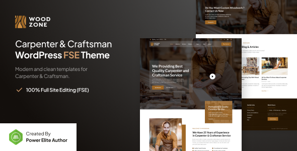 Woodzone – Carpenter & Craftsman FSE WordPress Theme