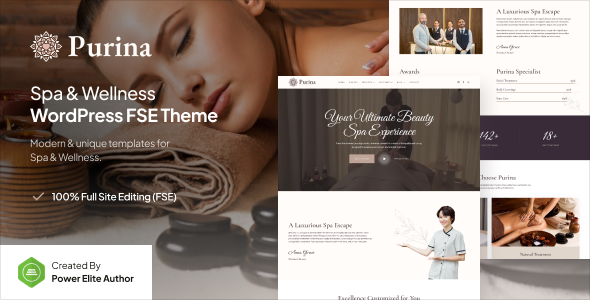 Purina – Spa & Wellness FSE WordPress Theme