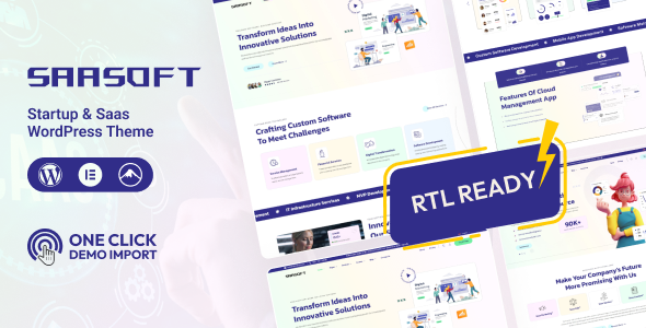SaaSoft - Startup & SaaS Startup WordPress Theme