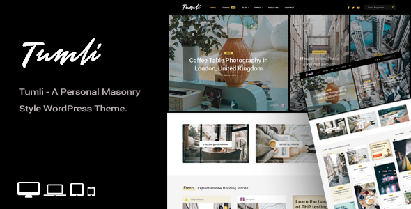 Tumli - A Personal Masonry Style WordPress Theme