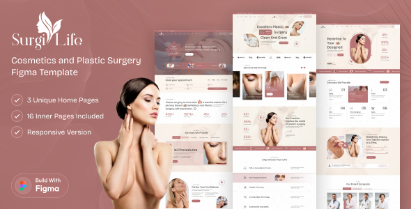 Surgilife - Medical & Plastic Surgery Figma Template