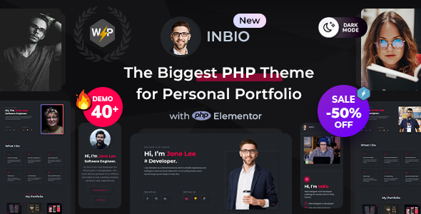 InBio – Personal Portfolio PHP Template – 0 Sold!