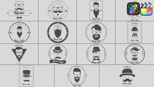 Barbershop Badge Titles for FCPX alt