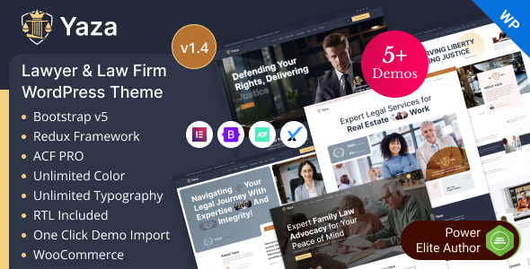 Yaza - Law Firm & Legal Services Elementor WordPress Theme