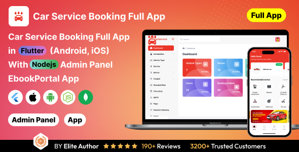 AutoCare: Car Service Full App in Flutter with NodeJs Backend | Service Booking App