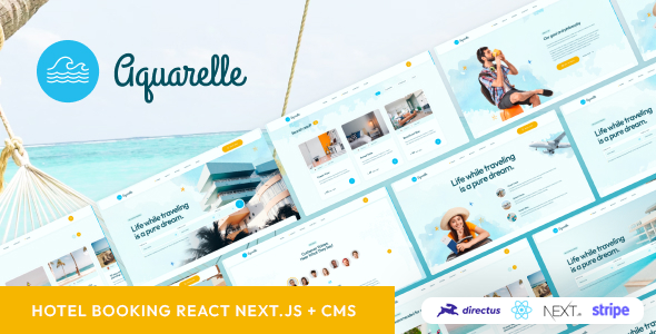 Aquarelle – React NextJS Hotel Booking Template – 0 Sold!