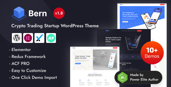 Bern - Crypto & Stocks Trading Elementor WordPress Theme