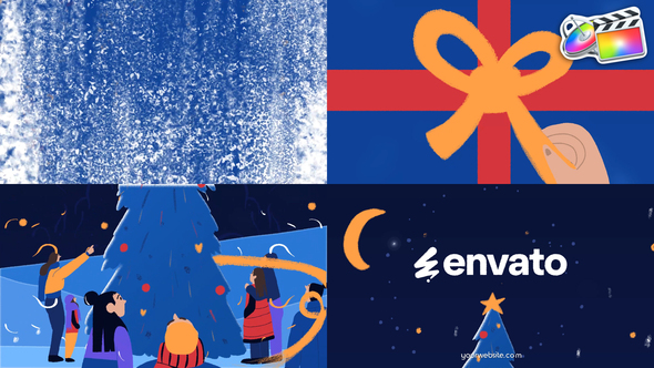 New Year Tree Logo Opener | FCPX alt