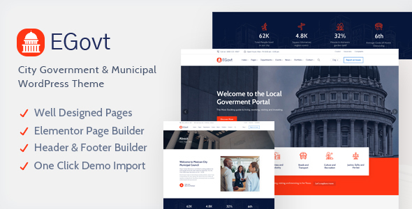 EGovt - City Government WordPress Theme