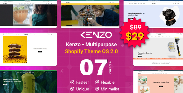 Kenzo – Multipurpose Shopify Theme OS 2.0 – 0 Sold!