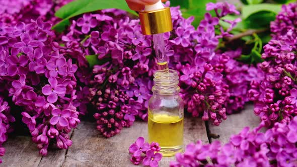 Lilac Essential Oil and Extract in a Small Bottle