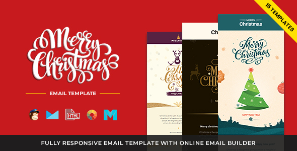 Christmas and New Year Responsive Email Template with Builder