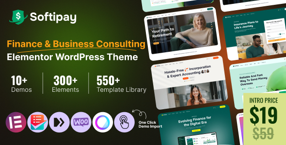 Softipay – Finance & Business Consulting WordPress Theme – 0 Sold!