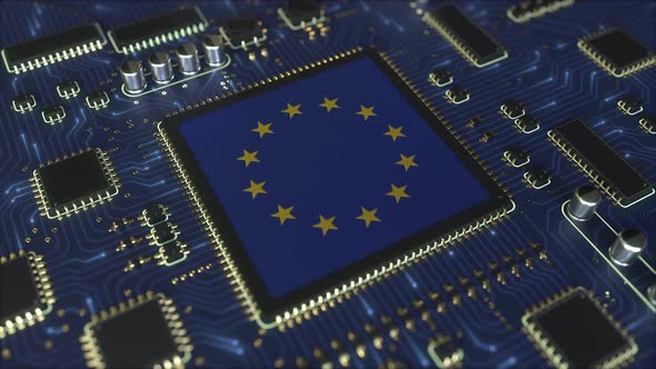 Flag of the EU on the Chipset