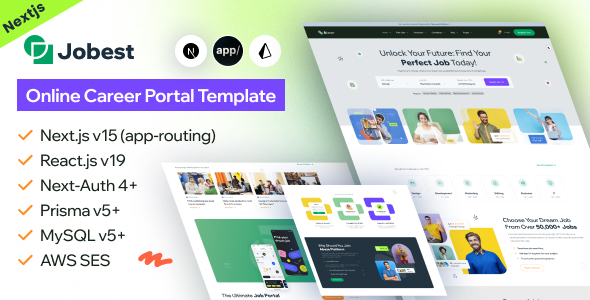 Jobest – React Nextjs Online Career Portal Template – 0 Sold!