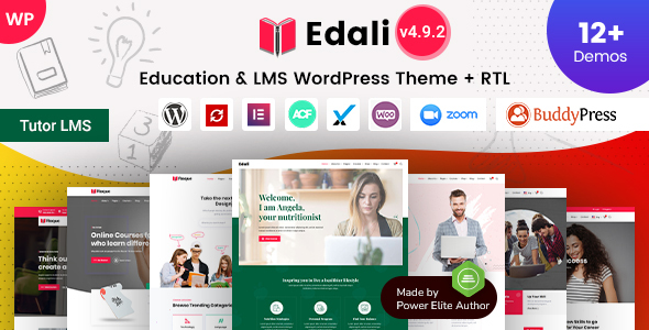 Edali - Online Courses Coaching & Education LMS Elementor WordPress Theme